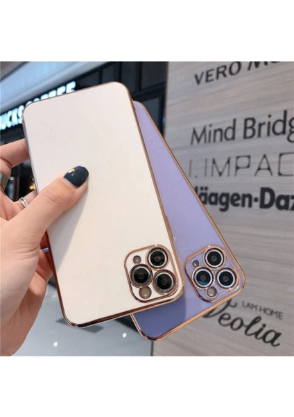 Vip Case Iphone 11 Parlak Kenarlı Gold Detaylı Soft Bark Kılıf (12 Görünümlü)