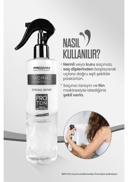 Protein Fön Suyu | Çift Fazlı | Güçlendirici | Isı KORUYUCU-400 ml