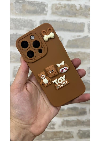 Vip Case Iphone 15 Pro Max Ayıcık Desenli Sevimli Silikon Lansman Toy Bear Kılıf