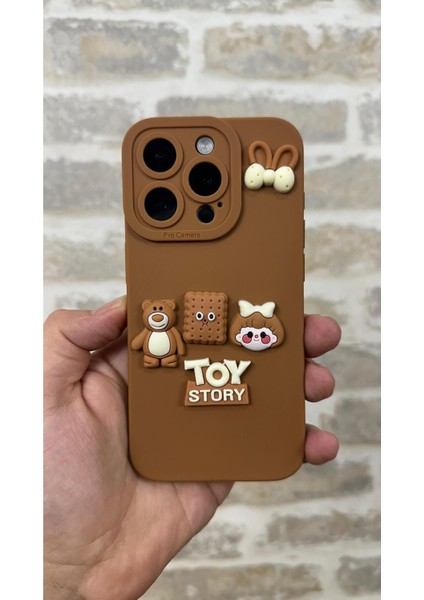 Vip Case Iphone 15 Pro Max Ayıcık Desenli Sevimli Silikon Lansman Toy Bear Kılıf