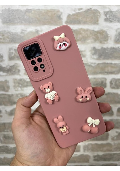 Redmi Note 11 Pro ve Note 12 Pro |4g| Uyumlu Ayıcık Desenli Sevimli Silikon Lansman Toy Bear Kılıf