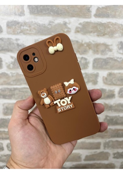 Iphone 11 Ayıcık Desenli Sevimli Silikon Lansman Toy Bear Kılıf