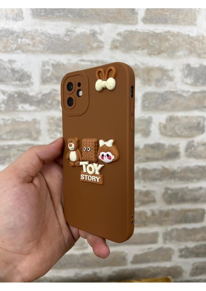 Iphone 11 Ayıcık Desenli Sevimli Silikon Lansman Toy Bear Kılıf