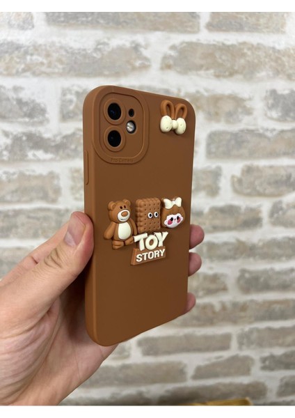 Iphone 11 Ayıcık Desenli Sevimli Silikon Lansman Toy Bear Kılıf