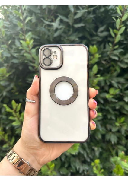 Vip Case Iphone 11 Logo Detaylı Kenarları Renkli Kamera Korumalı Luxury Omega Kılıf