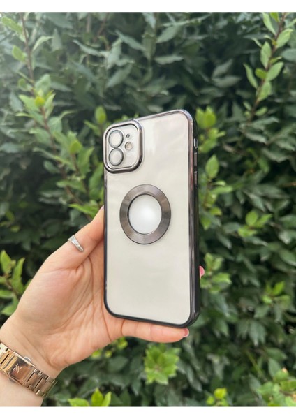 Vip Case Iphone 11 Logo Detaylı Kenarları Renkli Kamera Korumalı Luxury Omega Kılıf