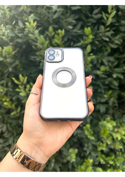 Vip Case Iphone 11 Logo Detaylı Kenarları Renkli Kamera Korumalı Luxury Omega Kılıf