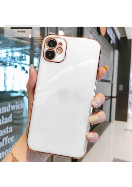 Vip Case Iphone 11 Parlak Kenarlı Gold Detaylı Soft Bark Kılıf (12 Görünümlü)