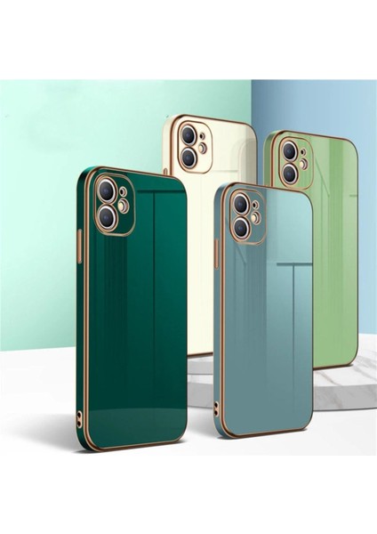 Vip Case Iphone 11 Parlak Kenarlı Gold Detaylı Soft Bark Kılıf (12 Görünümlü)