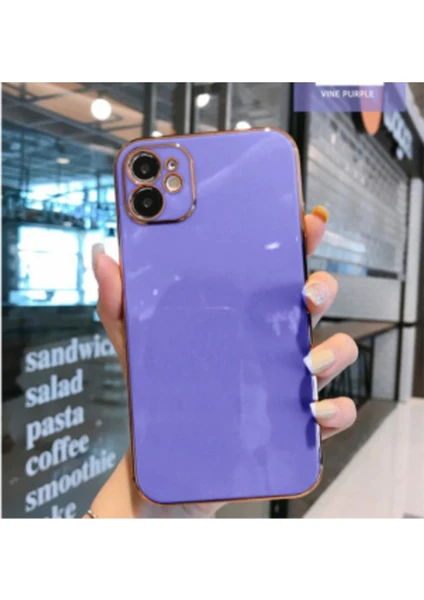 Vip Case Iphone 11 Parlak Kenarlı Gold Detaylı Soft Bark Kılıf (12 Görünümlü)