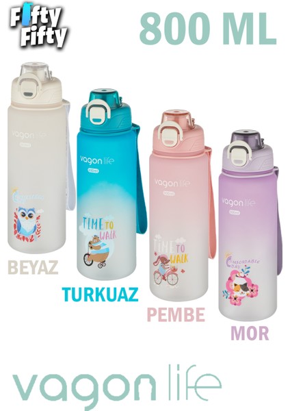 800 ml Figürlü Su Matarası Çift Kullanım Pipetli ve Rahat Içim Sticker Hediyeli fırsatları