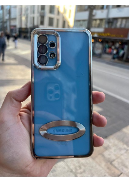 Samsung A32 4g Kılıf Logo Detaylı Kenarları Renkli Kamera Korumalı Luxury Omega Kılıf