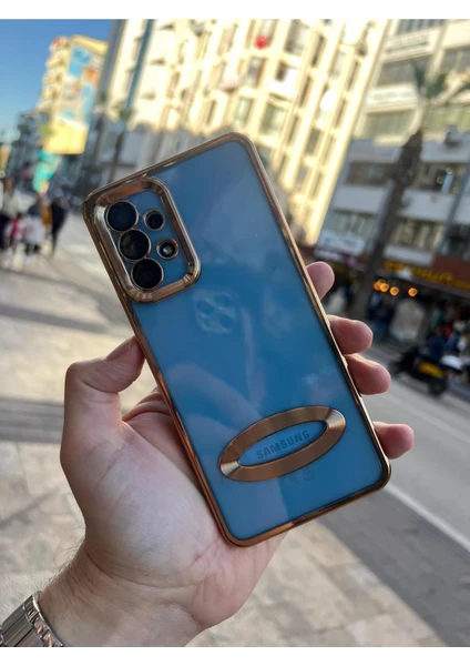 Vip Case Samsung A32 4g Kılıf Logo Detaylı Kenarları Renkli Kamera Korumalı Luxury Omega Kılıf