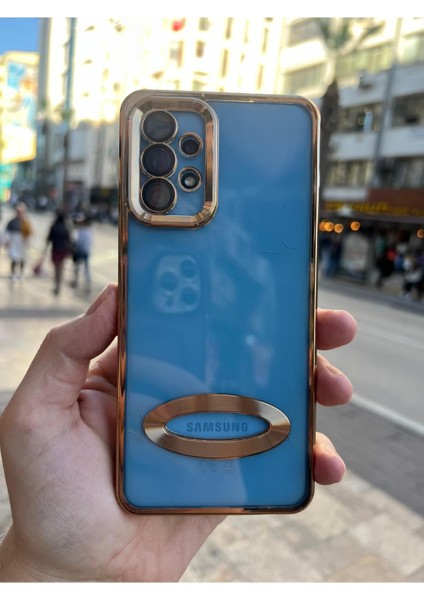 Samsung A32 4g Kılıf Logo Detaylı Kenarları Renkli Kamera Korumalı Luxury Omega Kılıf