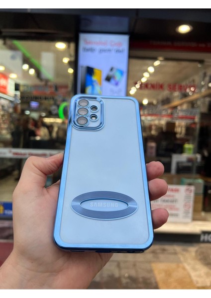 Samsung Galaxy A34 Uyumlu Logo Detaylı Kenarları Renkli Kamera Korumalı Luxury Omega Kılıf fırsatları