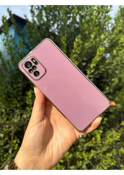 Vip Case Xiaomi Redmi Note 10 Pro Uyumlu Gold Kenarlı Parlak Kamera Korumalı Yumuşak Silikon Bark Kılıf