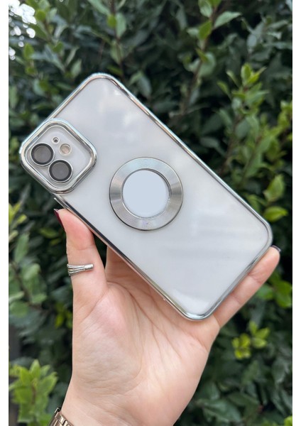 Iphone 11 Logo Detaylı Kenarları Renkli Kamera Korumalı Luxury Omega Kılıf