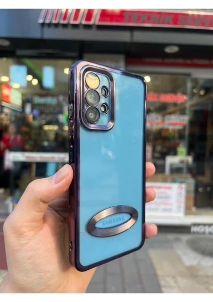 Vip Case Samsung A32 4g Kılıf Logo Detaylı Kenarları Renkli Kamera Korumalı Luxury Omega Kılıf