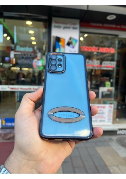 Samsung A32 4g Kılıf Logo Detaylı Kenarları Renkli Kamera Korumalı Luxury Omega Kılıf