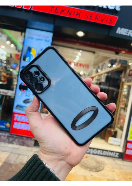 Vip Case Samsung Galaxy A34 Logo Detaylı Kenarları Renkli Kamera Korumalı Luxury Omega Kılıf