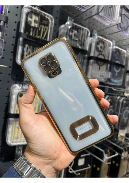 Vip Case Xiaomi Redmi Note 9 Pro ve Note 9s Uyumlu Logo Detaylı Kenarları Renkli Kamera Korumalı Luxury Omega