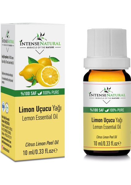 Intense Natural Limon Uçucu Yağı 10 ml %100 Saf ve Doğal Lemon Essential Oil