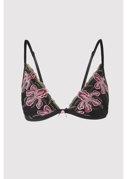 Dantel Vintage Rose Bralet Takımı