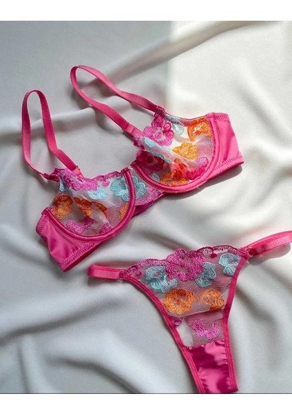 Dantel Pink Dream Bralet Takımı