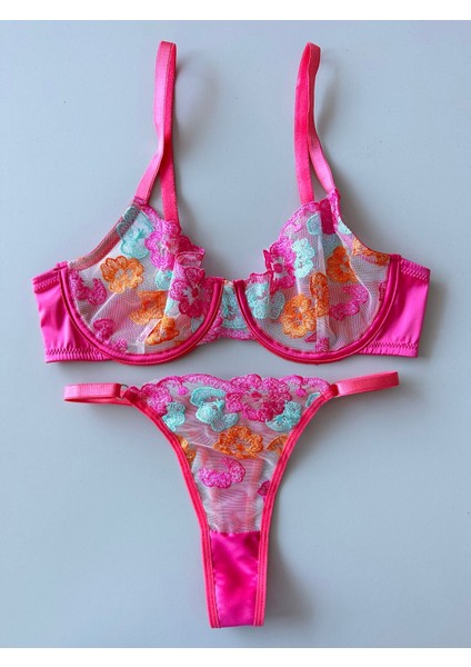 Dantel Pink Dream Bralet Takımı