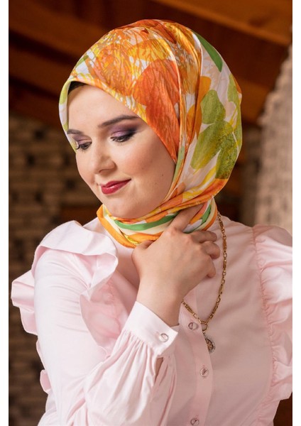 Afrodit Twill Eşarp Turuncu modelleri
