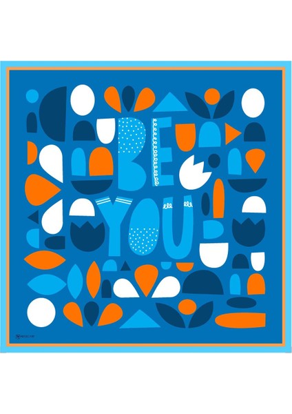 Bee You Twill Eşarp Mavi