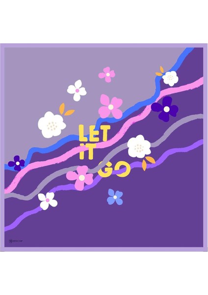 Let It Go Twill Eşarp Mor