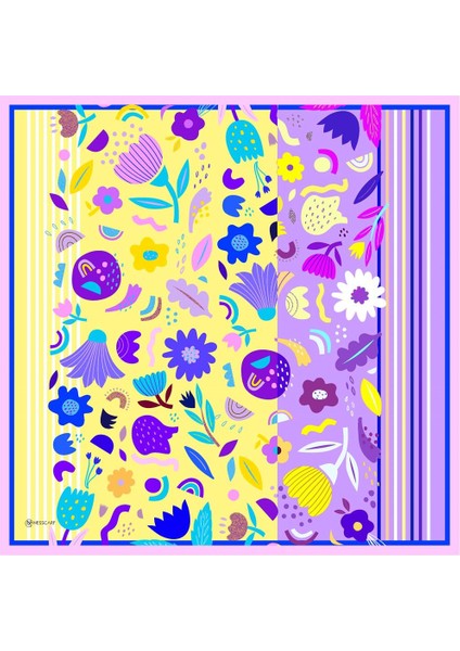 Eyalen Twill Eşarp Mor