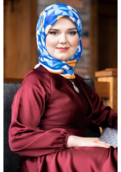 Laura Twill Eşarp Mavi modelleri