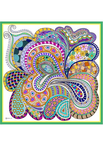 Nevina Twill Eşarp Beyaz