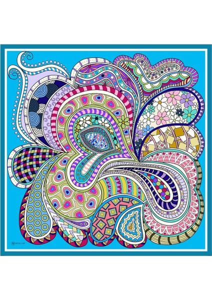 Nevina Twill Eşarp Turkuaz