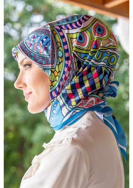 Nevina Twill Eşarp Turkuaz modelleri
