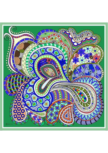 Nevina Twill Eşarp Yeşil