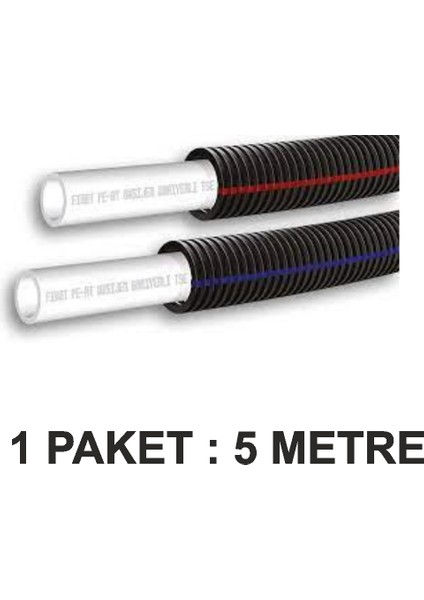 Vesbo Pprc Spiral Kılıflı Pex Boru Kırmızı 1 mt Fiyatıdır (Topu 80 mt ) Dir Paket 5 Li