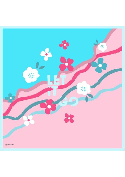 Let It Go Twill Eşarp Pembe