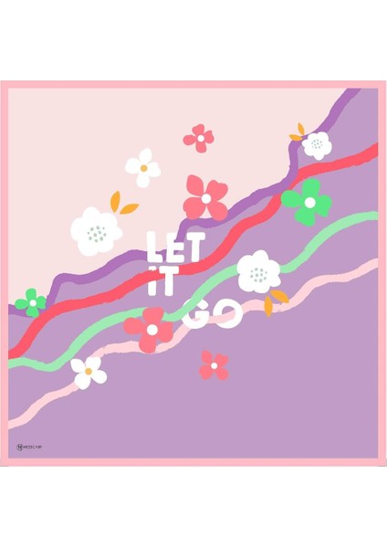 Let It Go Twill Eşarp Lila