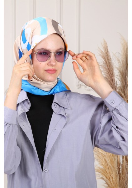 Let It Go Twill Eşarp Mavi modelleri