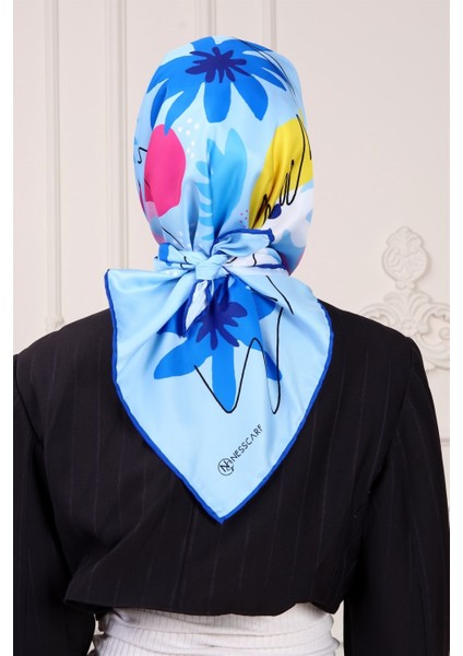 Olivia Twill Eşarp Mavi modelleri