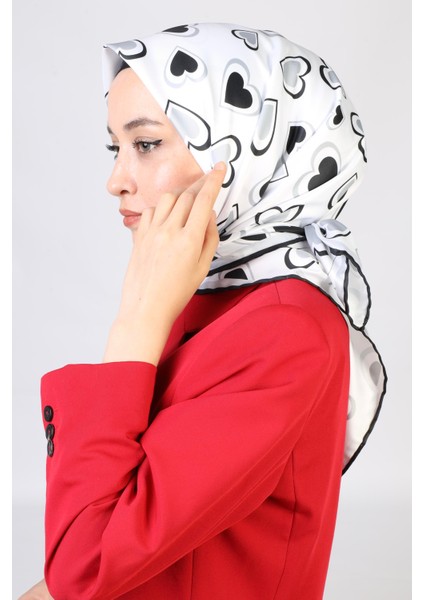 Cinta Twill Eşarp Beyaz