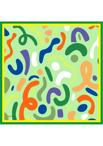 Aldina Twill Eşarp Yeşil