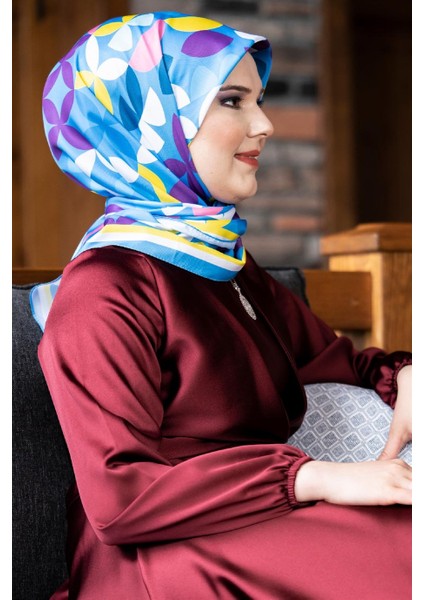 Laura Twill Eşarp Mavi modelleri