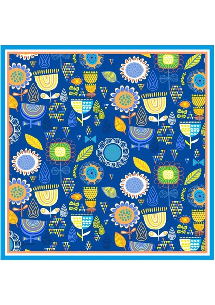 Polina Twill Eşarp Mavi