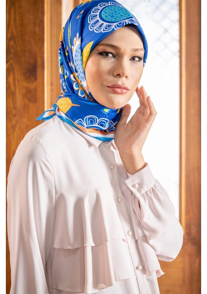 Polina Twill Eşarp Mavi modelleri