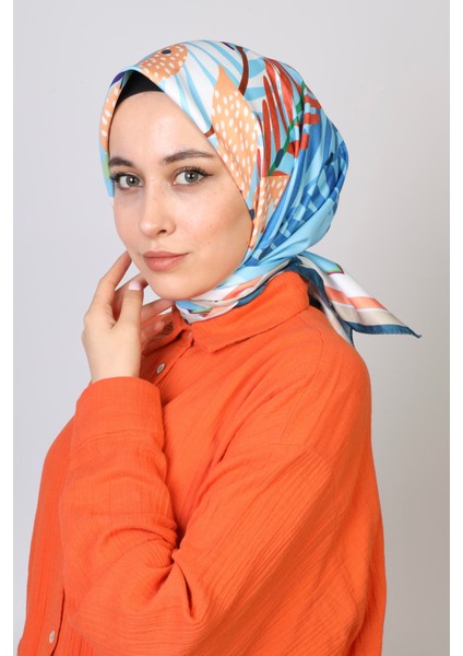 Atene Twill Eşarp Mavi