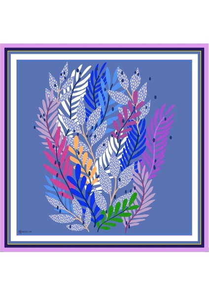 Atene Twill Eşarp Indigo